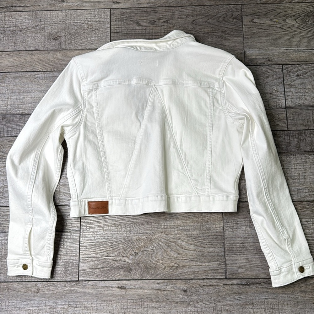 Calvin Klein Collection White Denim Jacket - Picture 4 of 7